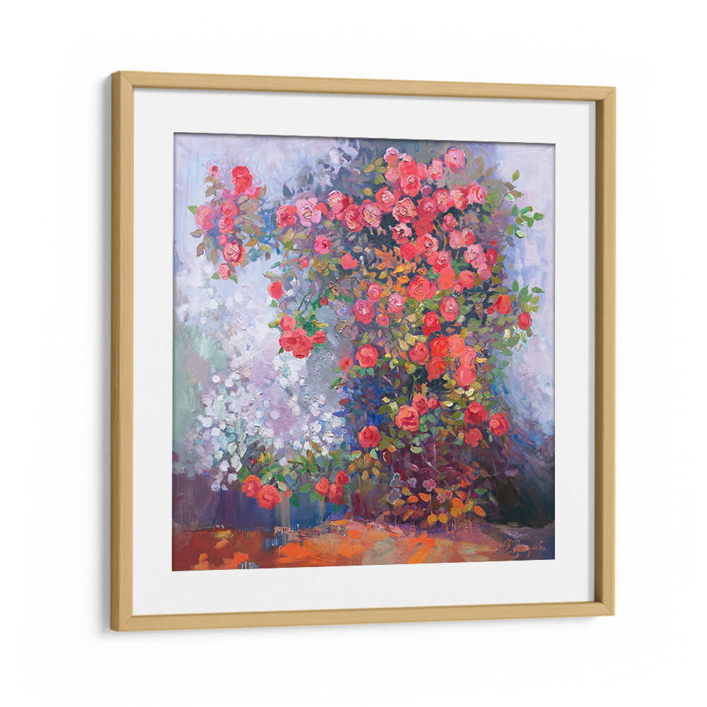 RED ROSES , FLORAL FLOWER PAINTINGS