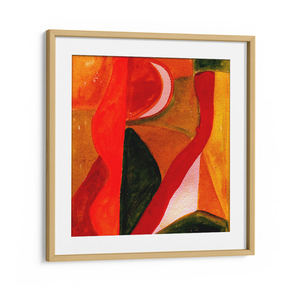 REDS AND GOLDEN ABSTRACT , ABSTRACT PAINTINGS