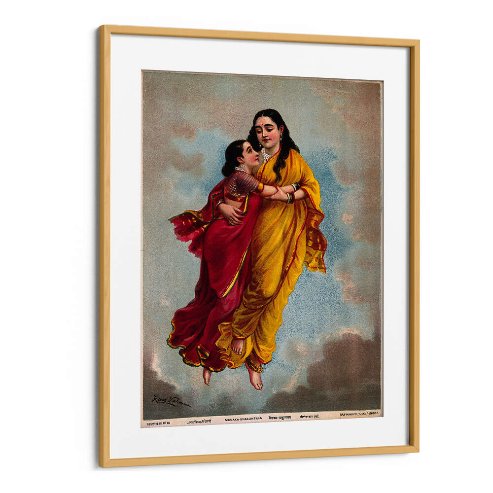 SAKUNTALA AND HER MOTHER FLY TOWARDS HEAVEN