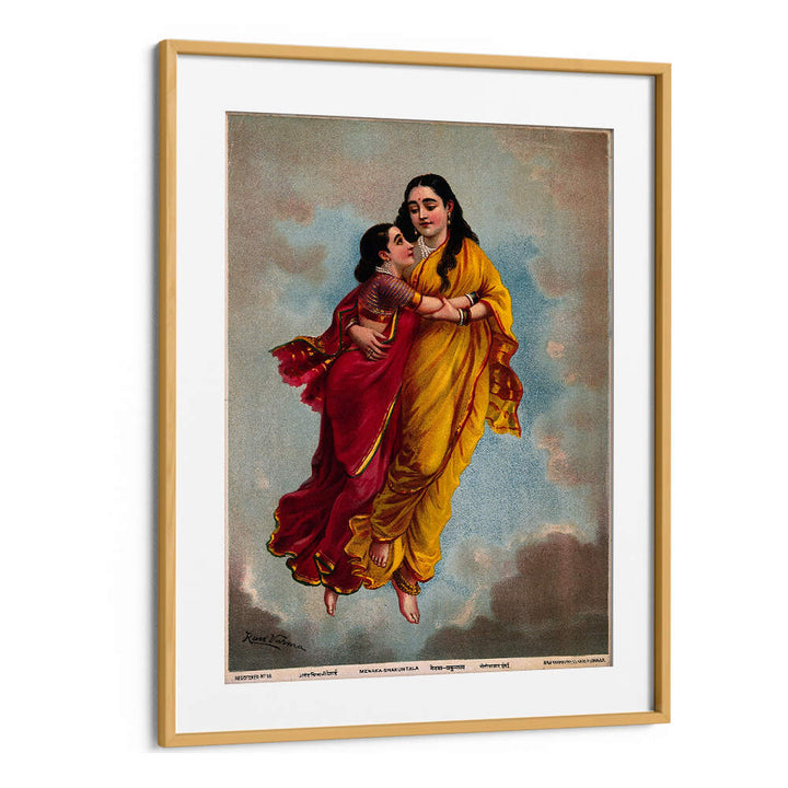 SAKUNTALA AND HER MOTHER FLY TOWARDS HEAVEN