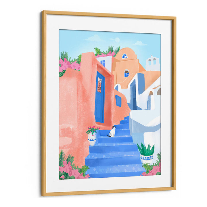 SANTORINI STREET , TRAVEL POSTERS