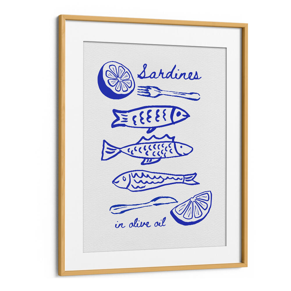 SARDINES IN OLIVE OIL BLUE , BAR & CAFE ART