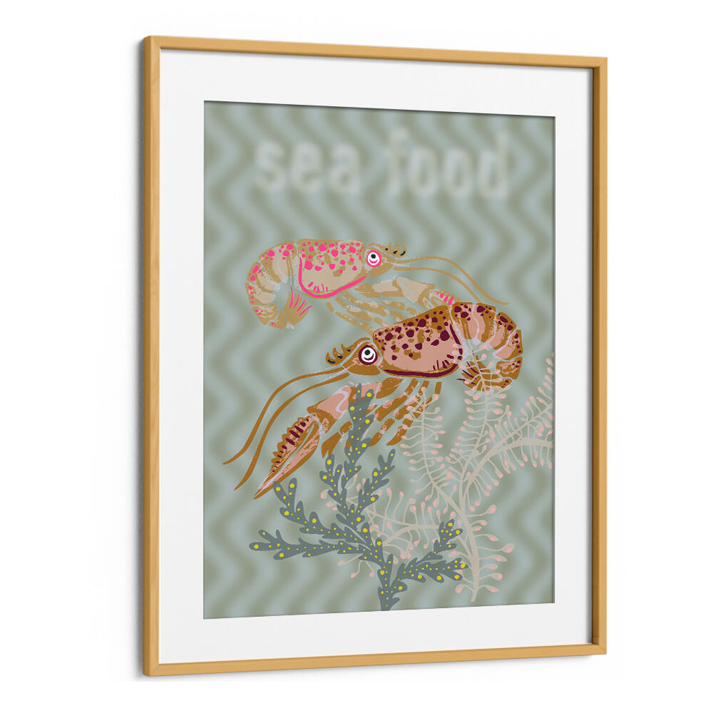Colorful SEA FOOD V, BEACH PAINTINGS showcasing vibrant sea life, perfect for enhancing coastal home decor.