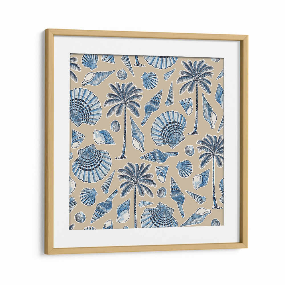 SEASHELLS AND PALM TREES SAND , BEACH PAINTINGS