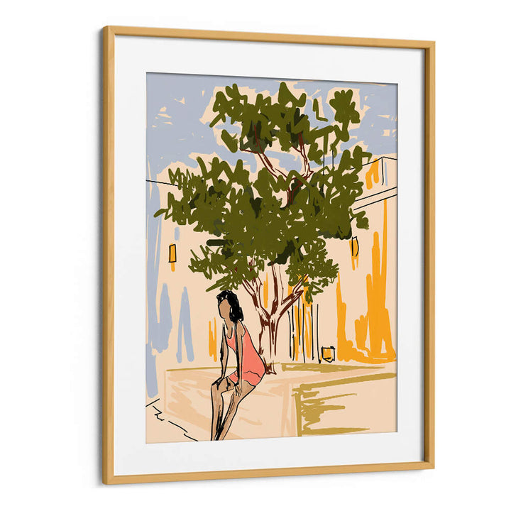 SERENE COURTYARD PAUSE , FASHION POSTERS