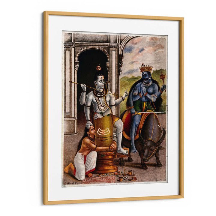 SHIVA STANDING ON A LINGUM