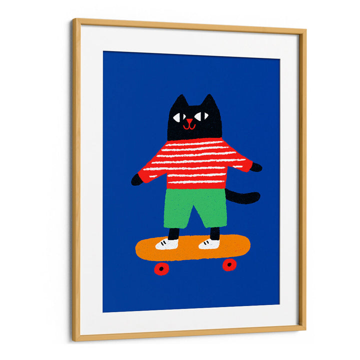 SKATING CAT , KIDS ROOM PAINTINGS