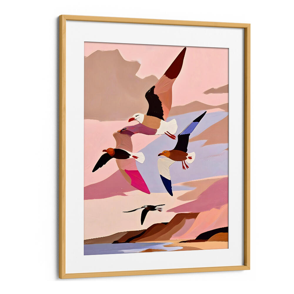 SOARING SILHOUETTE SEAGULLS