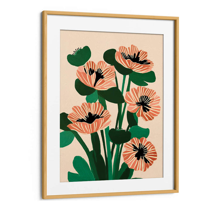 MODERN WILD POPPIES , FLORAL FLOWER PAINTINGS