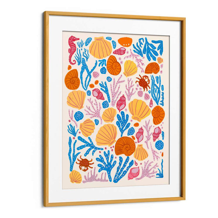 Colorful marine life in SEA CRITTERS COLOR ON WHITE, BEACH PAINTINGS adds vibrant seaside charm to any space.