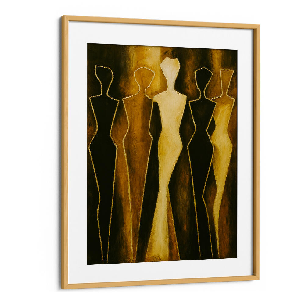 STATUES IN THE GLOW , EXPRESSIONISM PAINTINGS