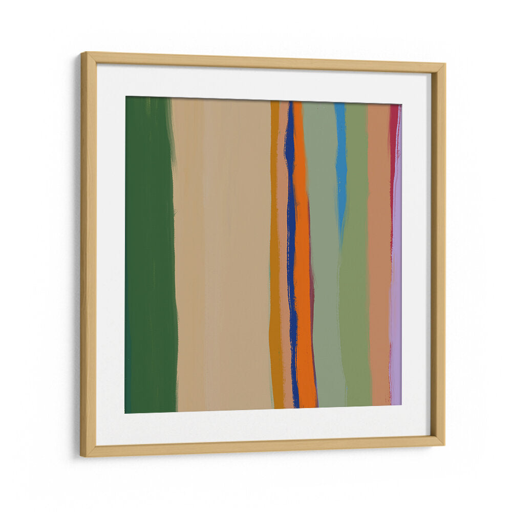 STRIPES WITH EARTHY GREENS , ABSTRACT PAINTINGS