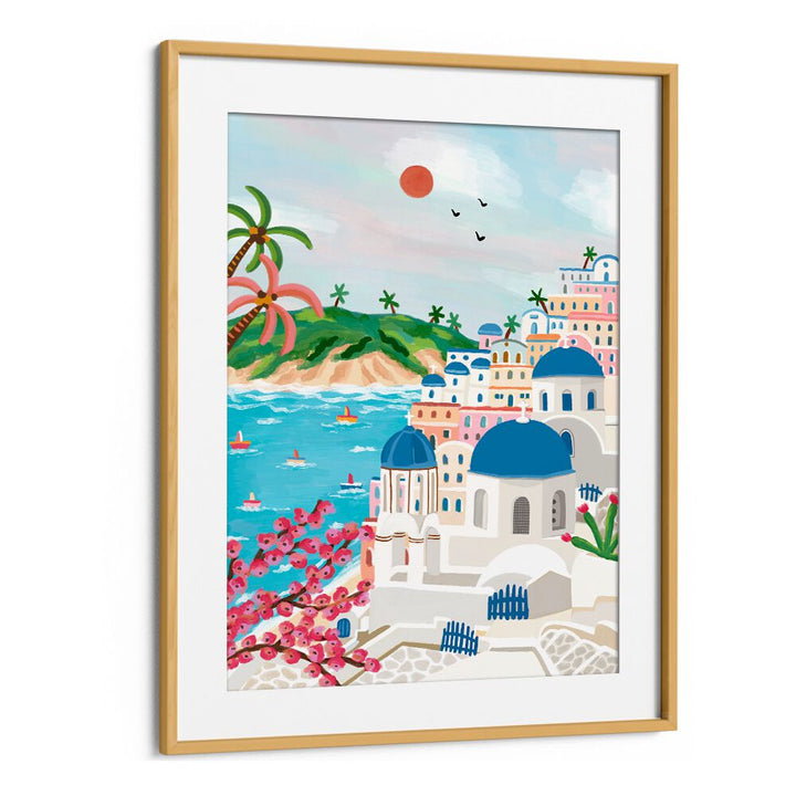 SUMMER IN SANTORINI , TRAVEL POSTERS