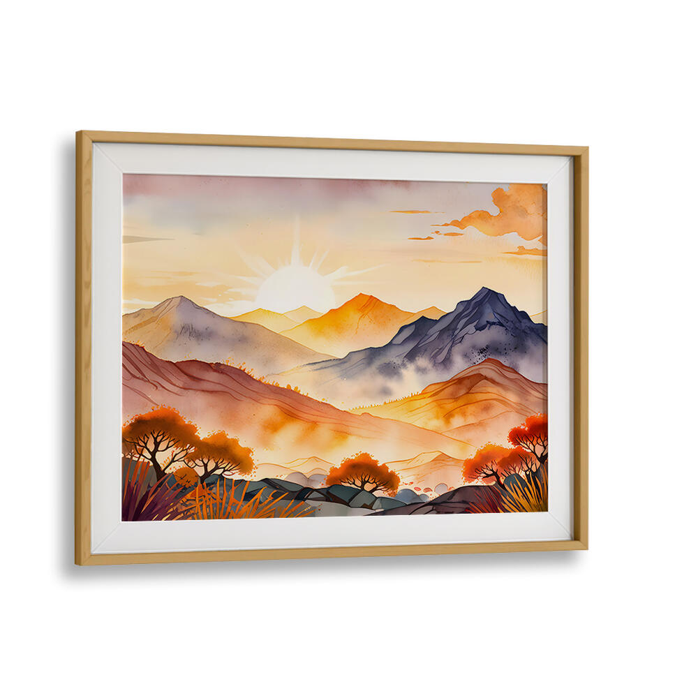 SUNLIT TREES AND SHADOWED VALLEYS , LANDSCAPE PAINTINGS