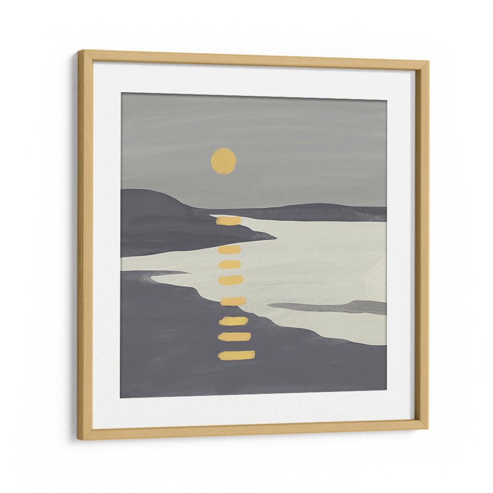 SUNSET OVER TRANQUIL LAKE , LANDSCAPE PAINTINGS