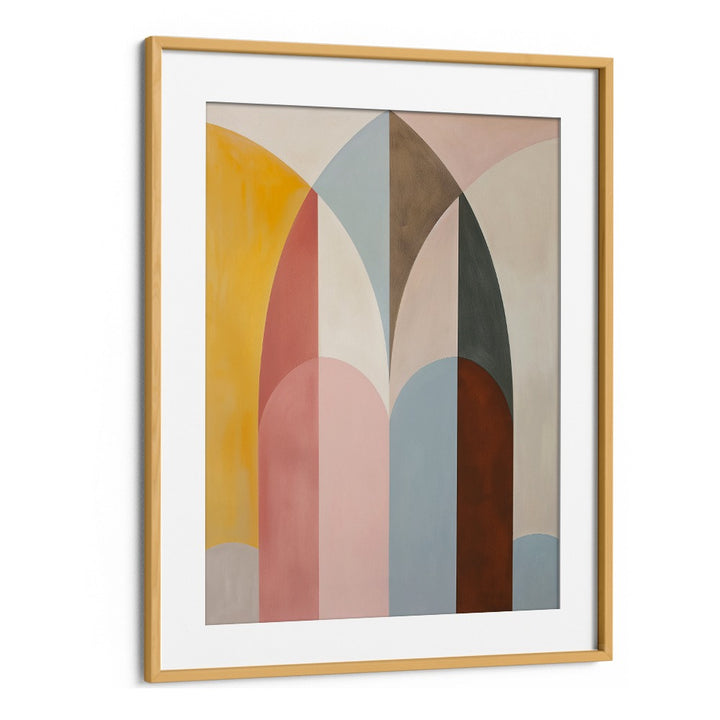 Colorful geometric art print titled THE ARCH, GEOMETRIC ART PRINTS, perfect for modern home decor by Oakwood Mount.
