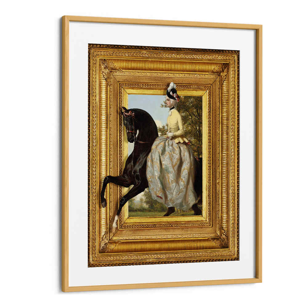 THE LADY AND HER HORSE , ANIMAL PAINTINGS