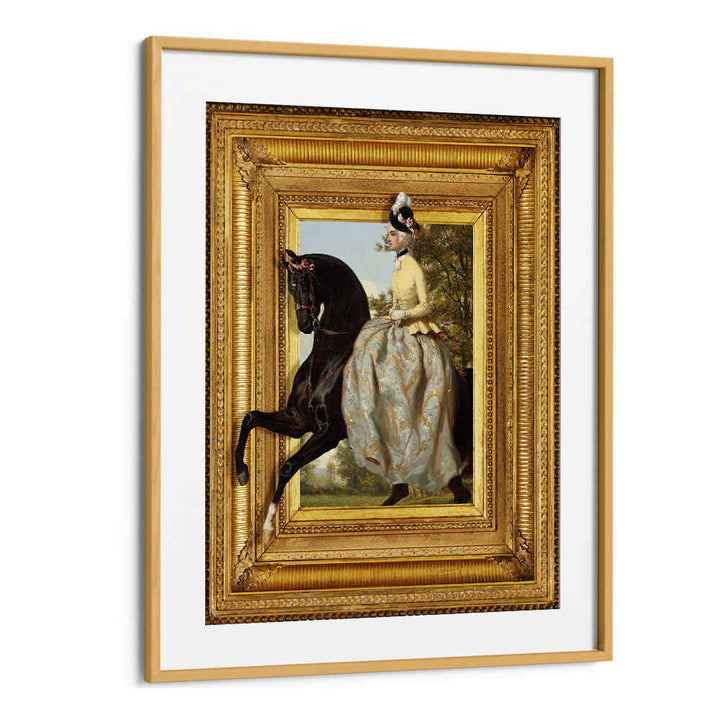 THE LADY AND HER HORSE , ANIMAL PAINTINGS