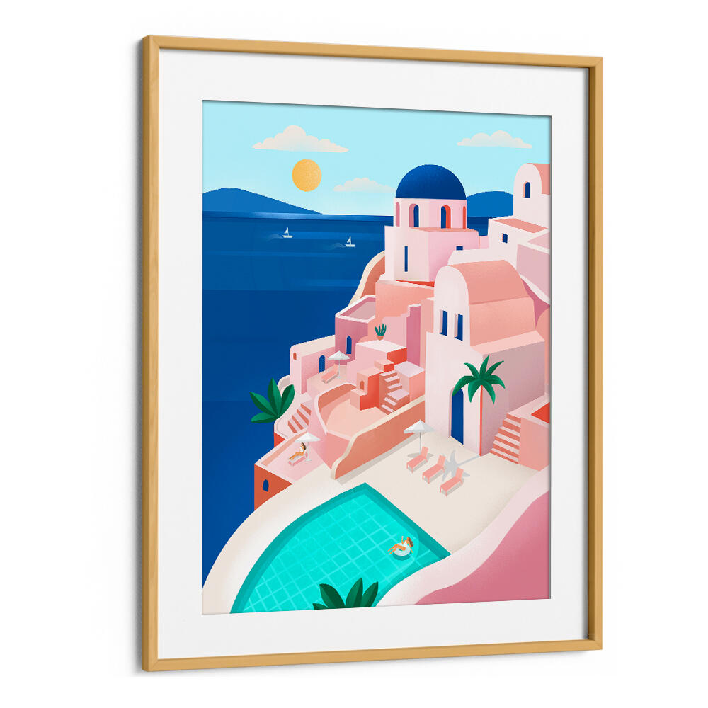 TRANQUIL MEDITERRANEAN COASTAL SCENE , TRAVEL POSTERS