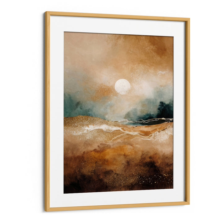 Stunning TRANQUIL SUNRISE OVER MISTY HILLS, ABSTRACT PAINTINGS capturing serene dawn over misty hills by Oakwood Mount.