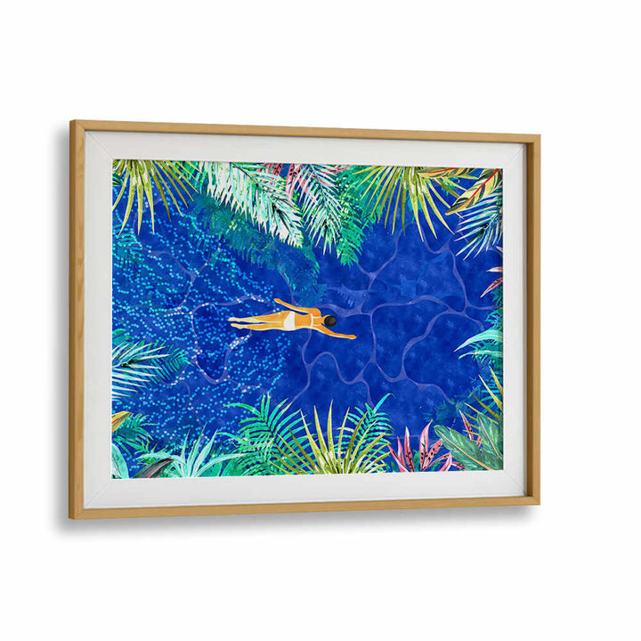 TROPICAL JUNGLE POOL , BEACH PAINTINGS