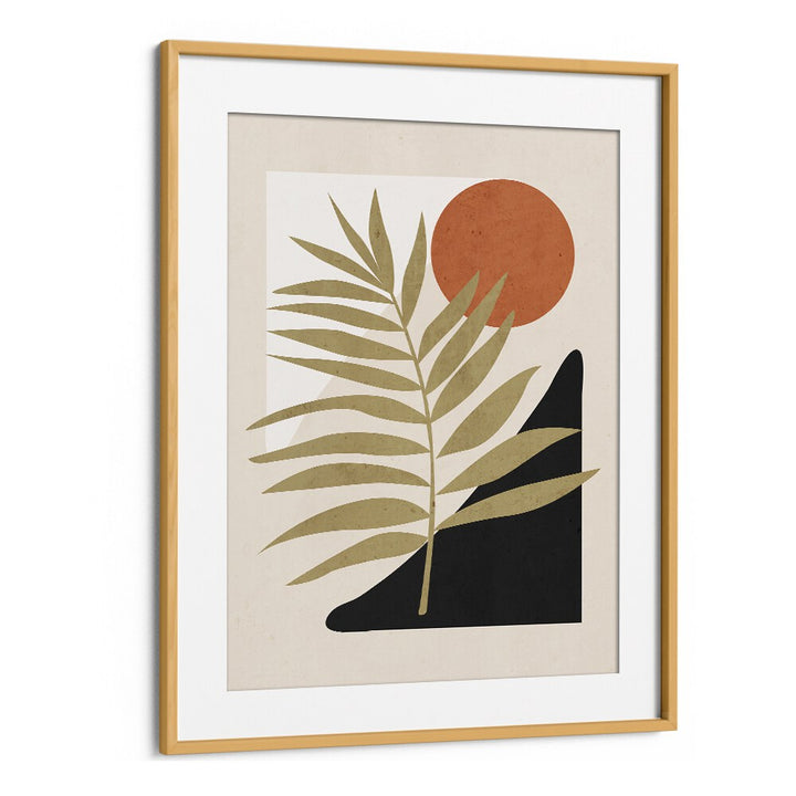 TROPICAL LEAF ABSTRACT ART , BOHO ART PAINTINGS