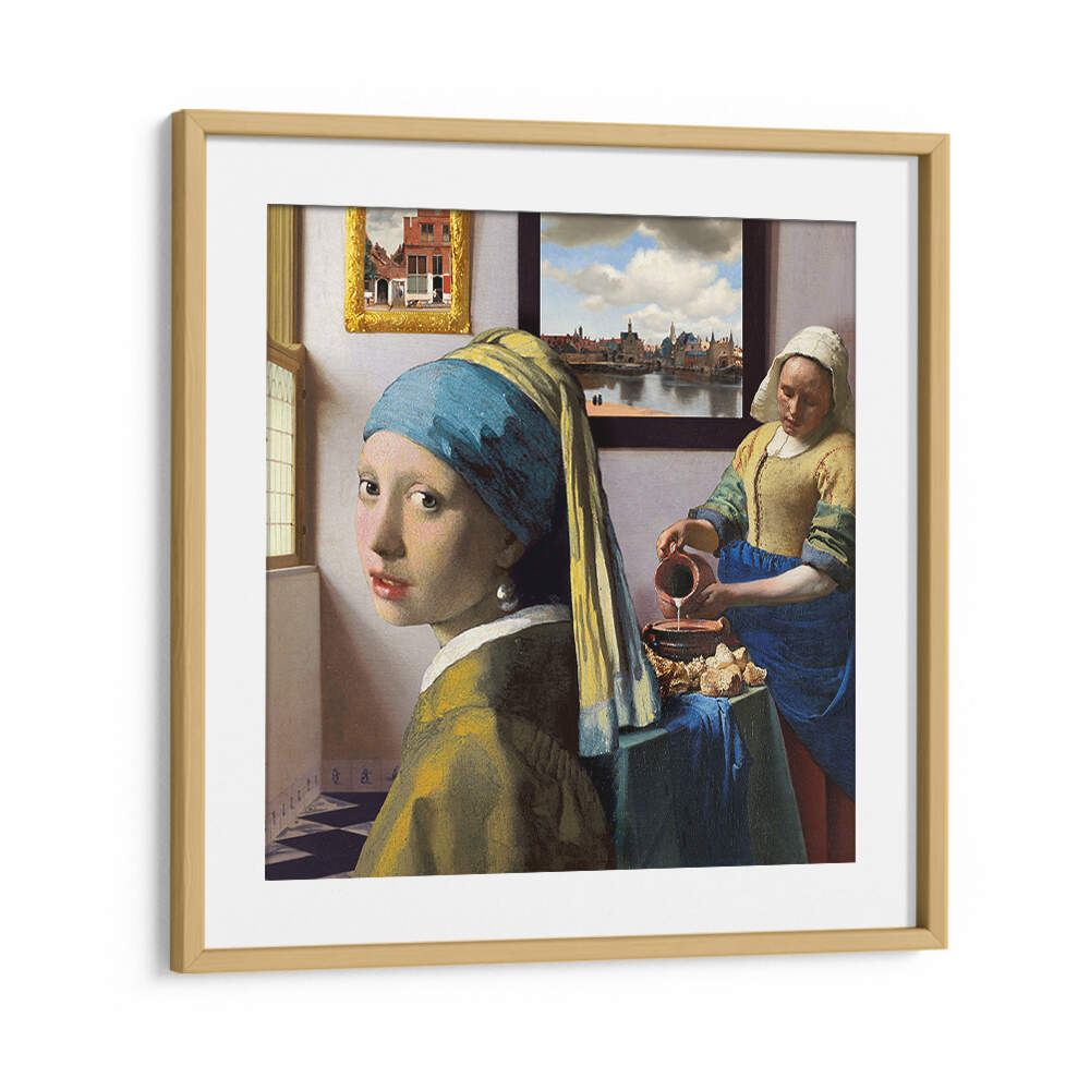 VERMEER'S GIRLS , ALTERED ART PRINTS