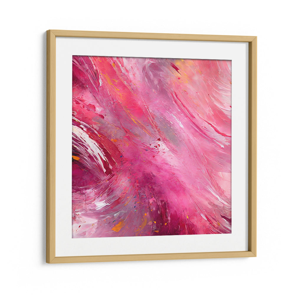 Vibrant Abstract with Bold Pink, abstract paintings that energize any space with dynamic colors and modern design.