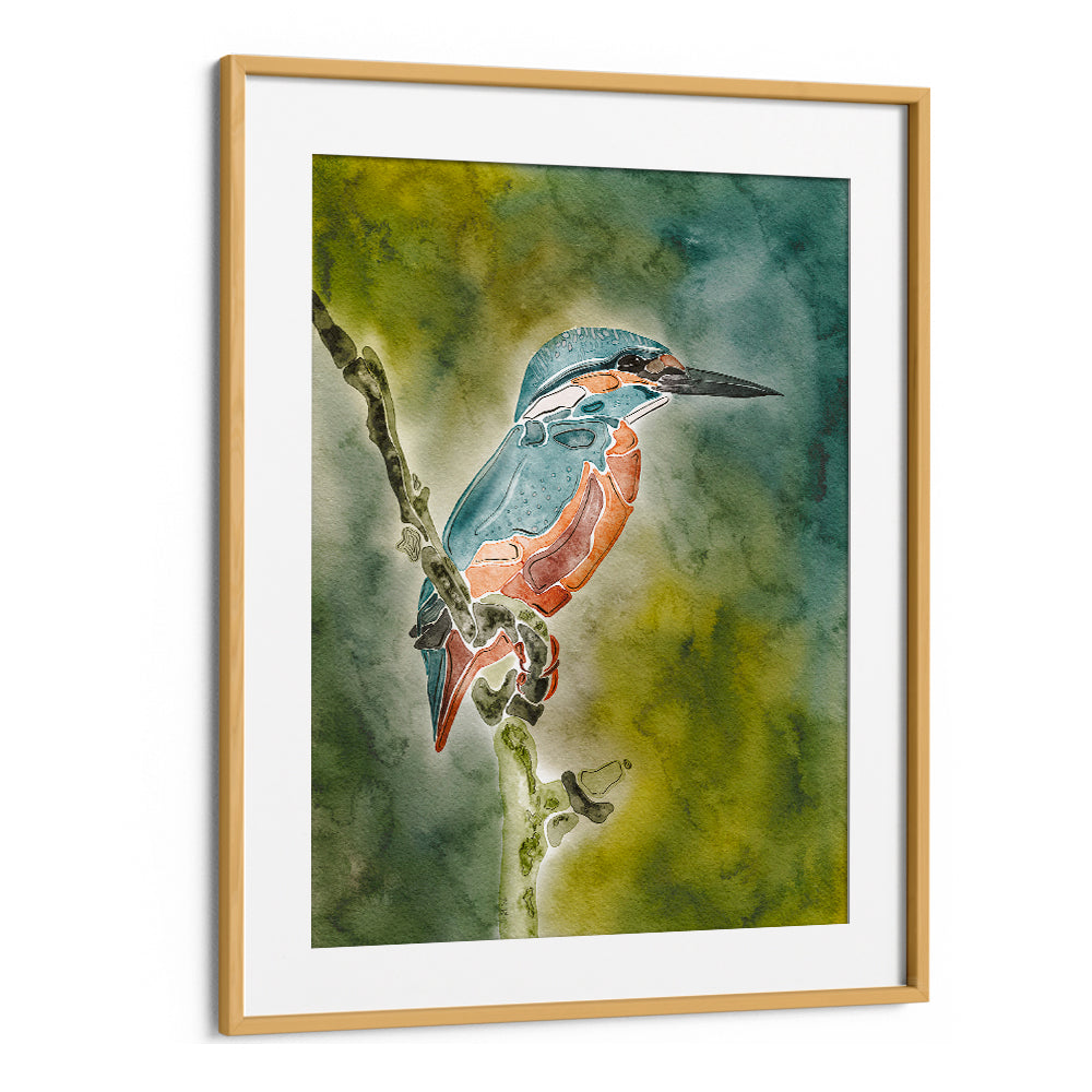 VIBRANT WATERCOLOR KINGFISHER