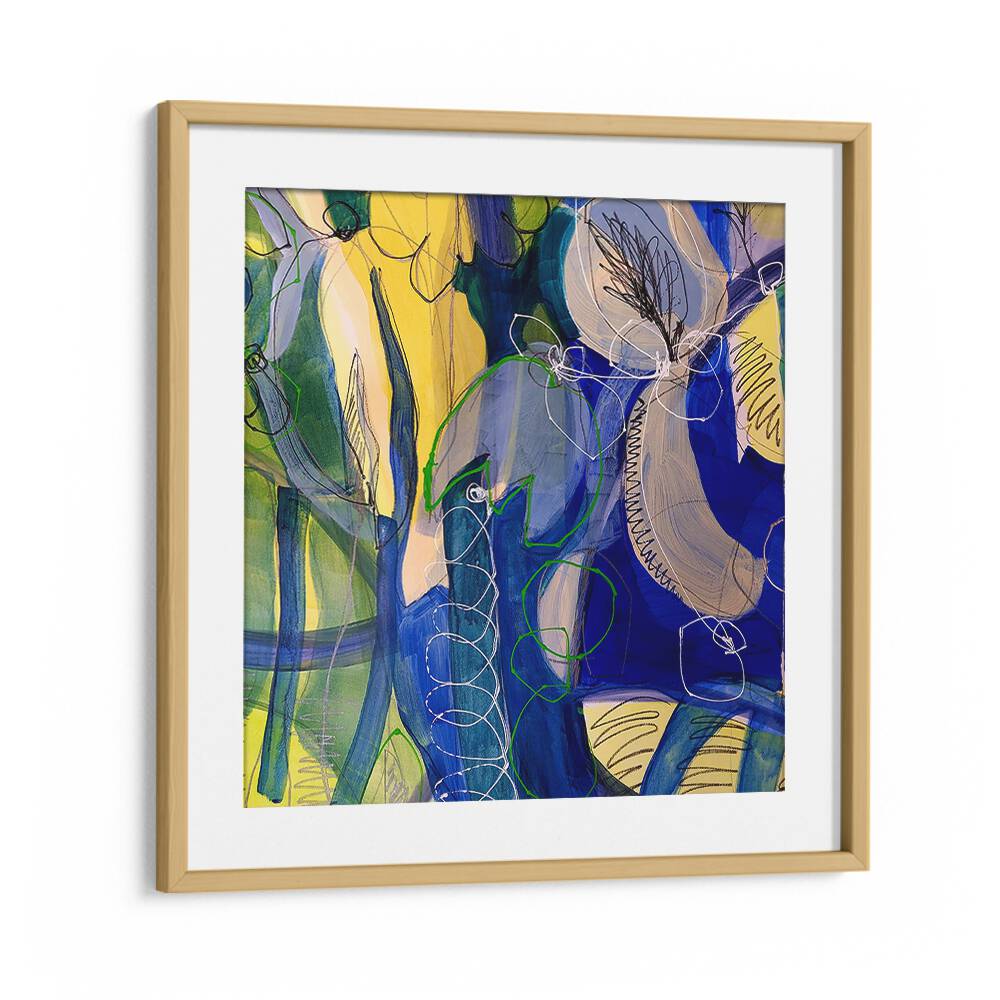 Colorful abstract painting titled WATER FLOWERS VI, showcasing vibrant hues and textures for elegant decor.