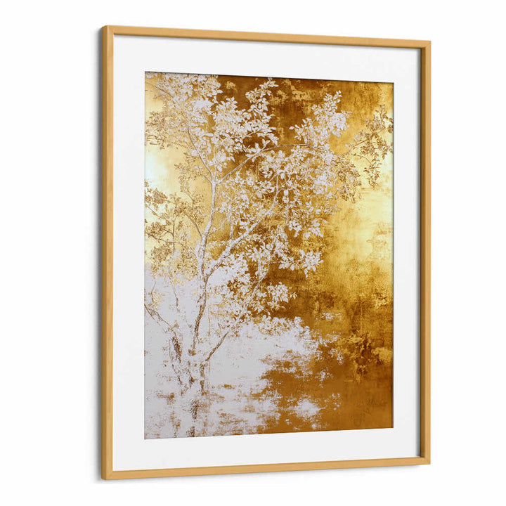 WHITE AND GOLD NATURE LANDSCAPE  , FLORAL FLOWER PAINTINGS