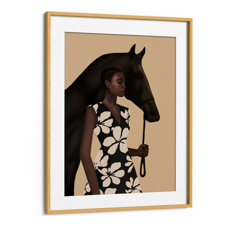 WOMAN WITH HORSE, SURREAL ART PRINTS