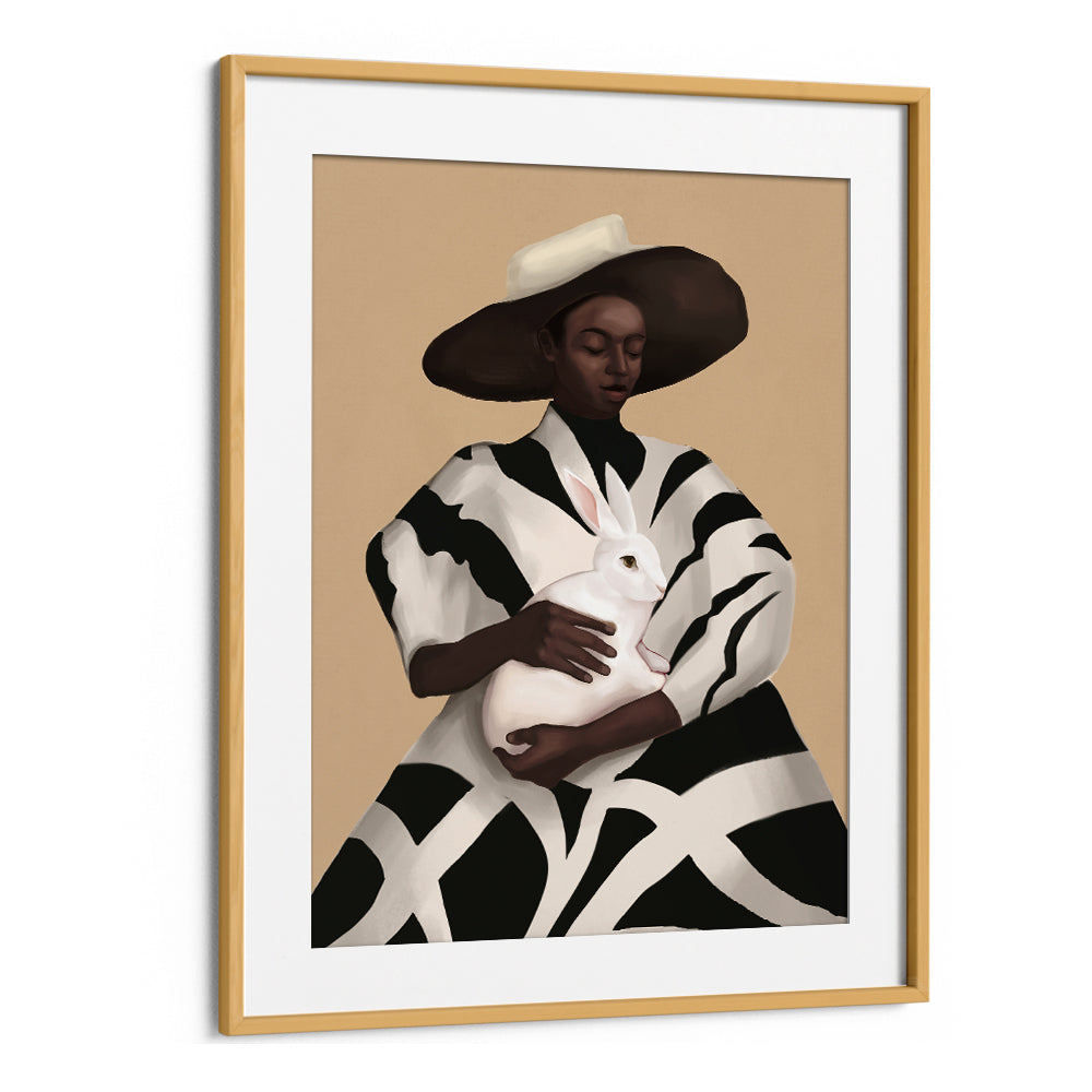 WOMAN IN STRIPES, SURREAL ART PRINTS