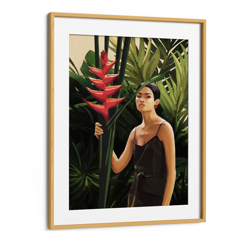 WOMAN IN TROPICAL FOREST, SURREAL ART PRINTS