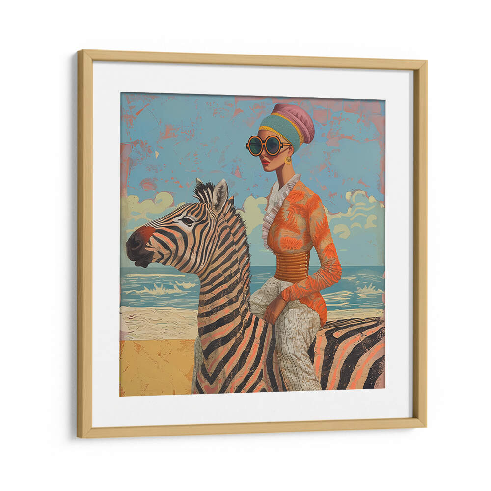 WOMAN AND ZEBRA , FASHION POSTERS