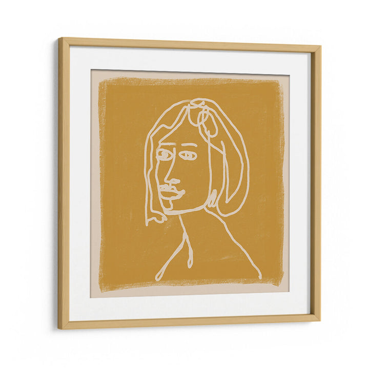 WOMAN IN GOLDS , LINE ART PAINTINGS