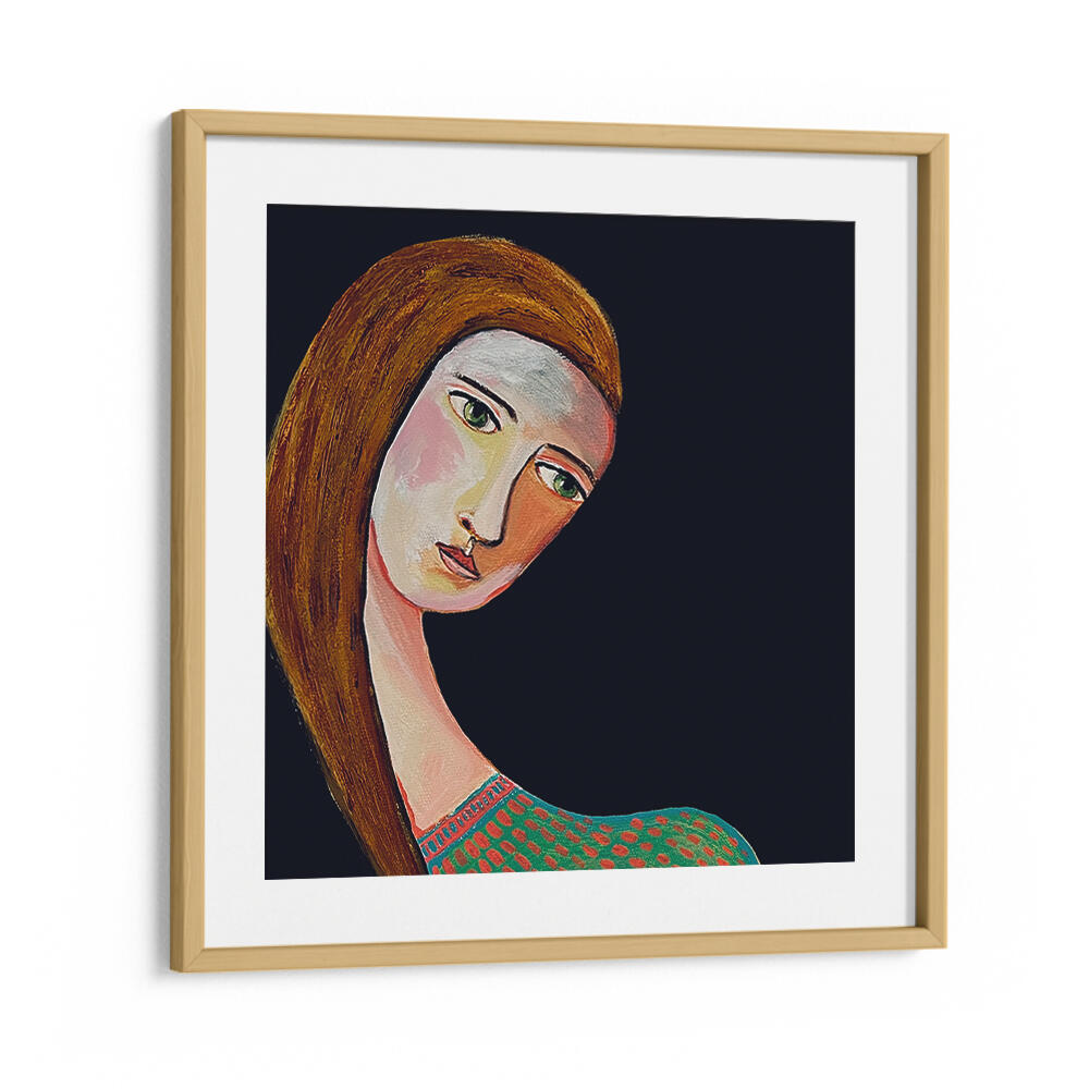 WOMAN LOOKING , PORTRAITS & FIGURATIVE ILLUSTRATIONS