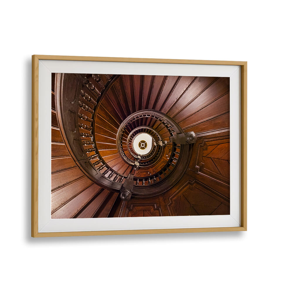 WOODEN SPIRAL STAIRCASE