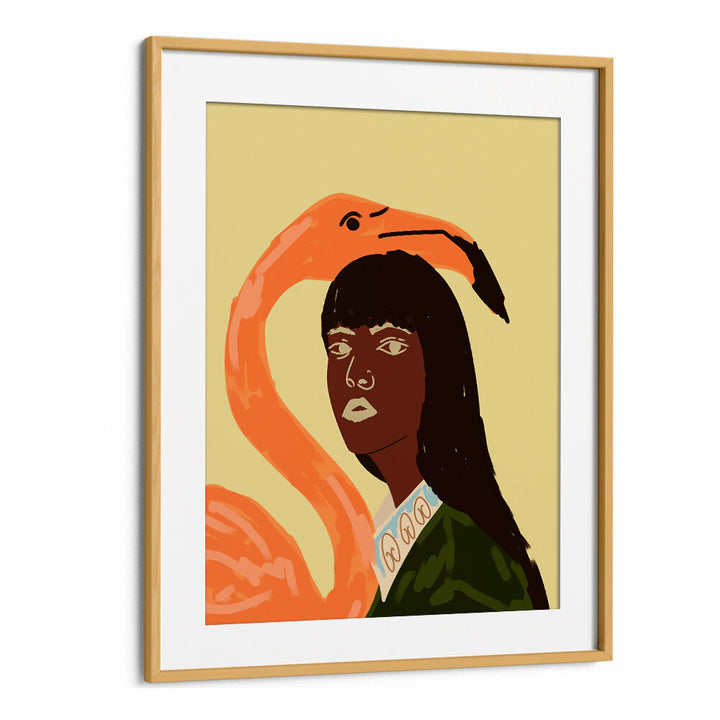 WRAPPED IN FLAMINGO DREAMS , PORTRAITS & FIGURATIVE ILLUSTRATIONS