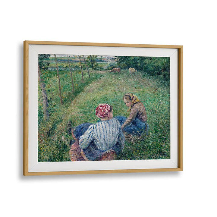 YOUNG PEASANT GIRLS RESTING IN THE FIELDS NEAR PONTOISE (1882)  , VINTAGE PAINTINGS