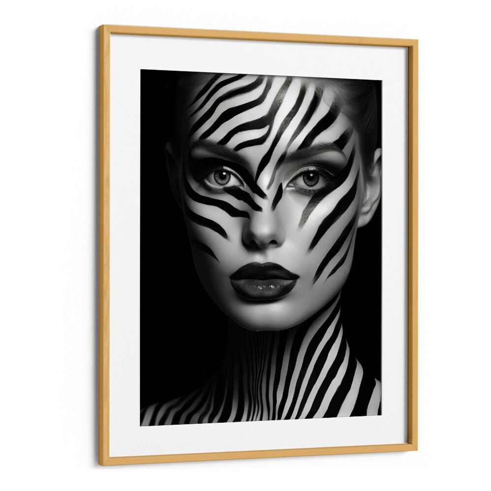 ZEBRA WOMAN PORTRAIT , PORTRAITS & FIGURATIVE ILLUSTRATIONS