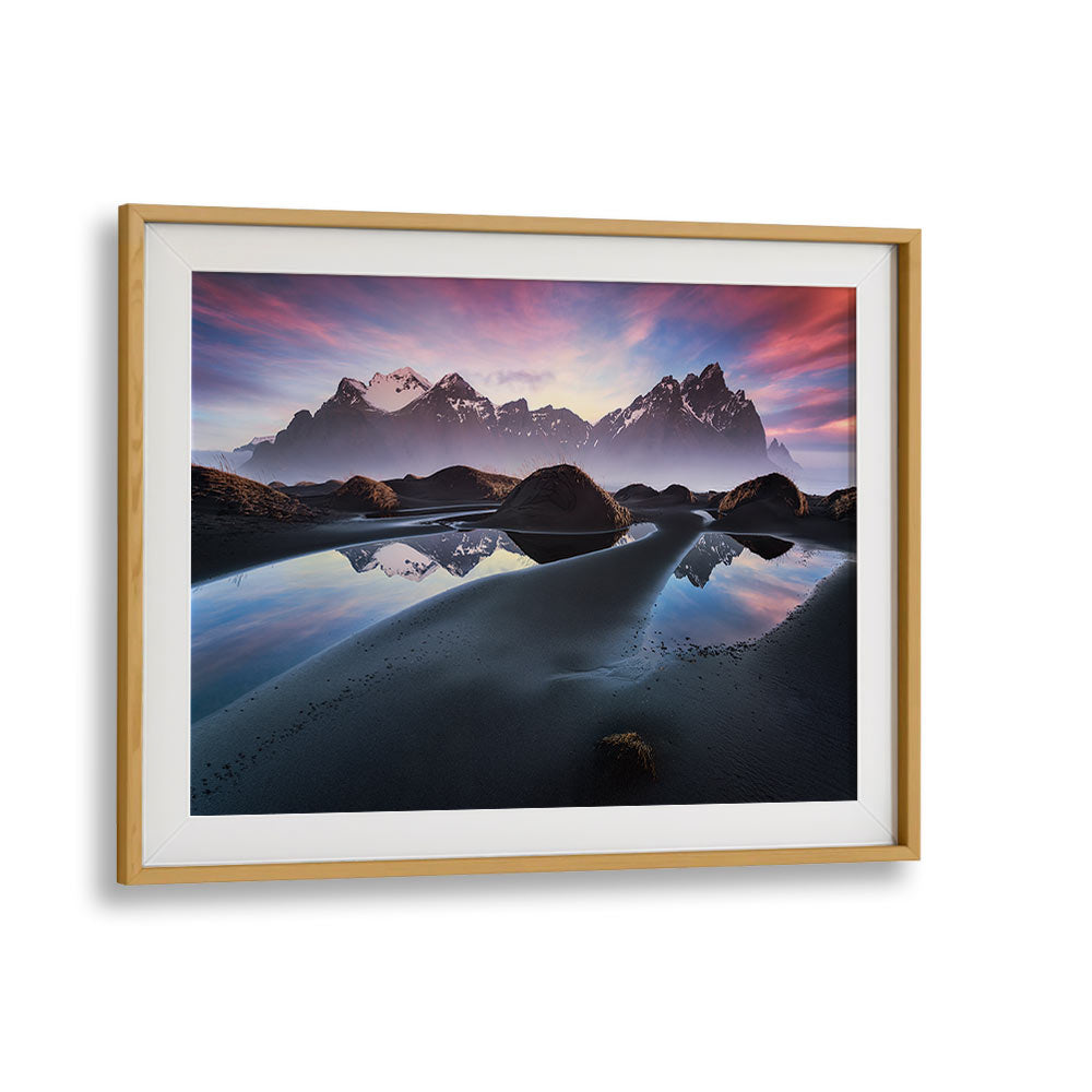 GLOWING VESTRAHORN BY STEFAN HEFELE , LANDSCAPE PHOTO PRINTS