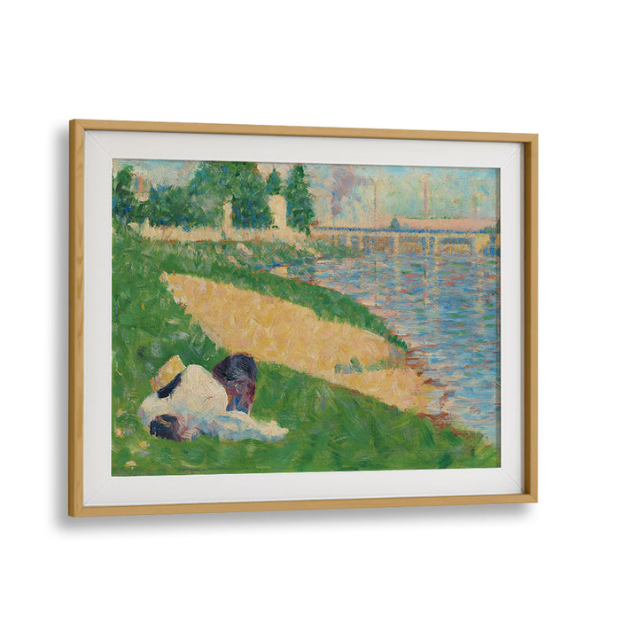 THE SEINE WITH CLOTHING ON THE BANK , VINTAGE PAINTINGS