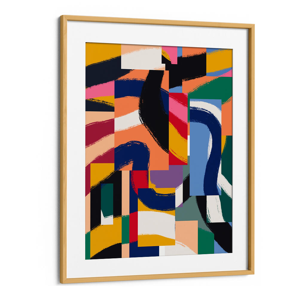 SHAPES WITH DYNAMIC BRUSHSTROKES , ABSTRACT PAINTINGS