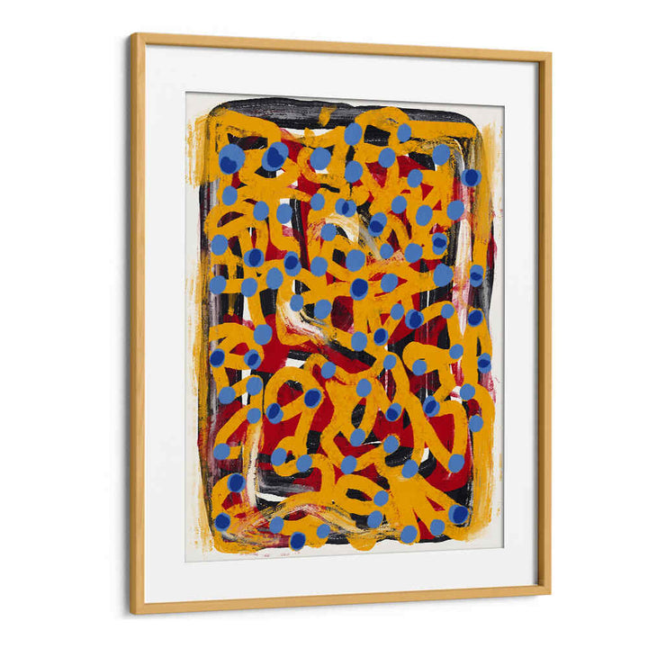 YELLOW DOTTED BLUE, ABSTRACT PAINTINGS