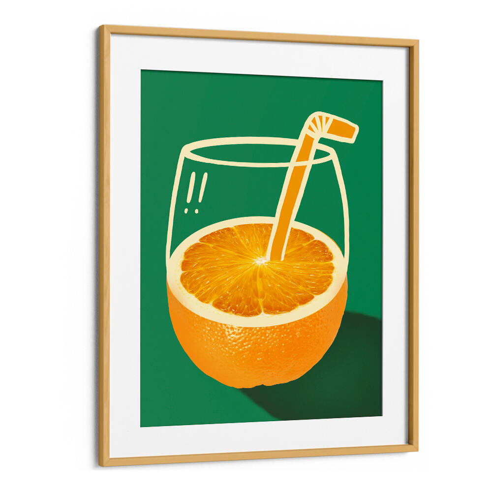 VIBRANT ORANGE CLEVERLY ILLUSTRATED , BAR & CAFE ART