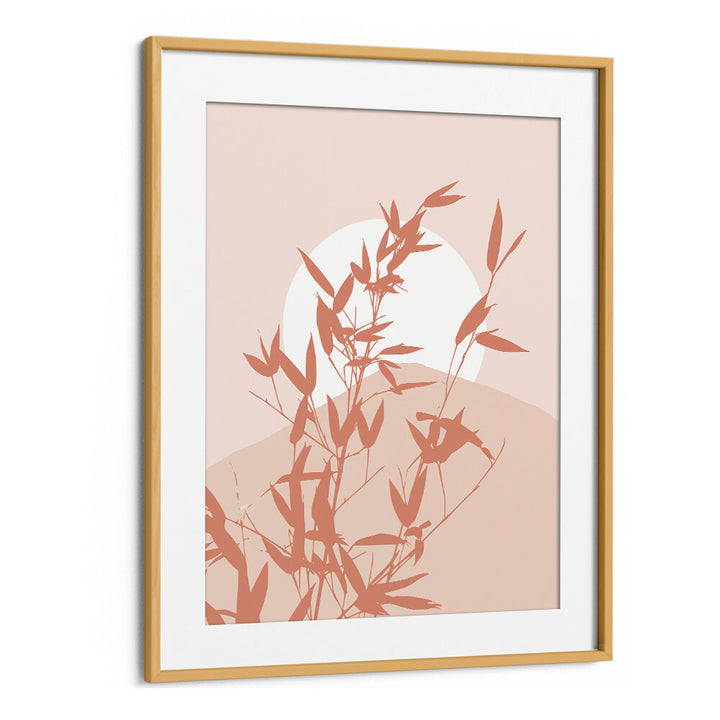 BAMBOO SILHOUETTE SUNRISE , BOHO ART PAINTINGS