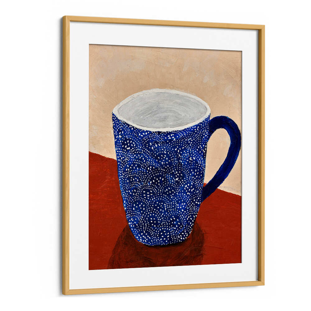 Stylish COFFEE TIME Kitchen POSTERS featuring a vibrant blue mug, perfect for coffee lovers' wall décor.