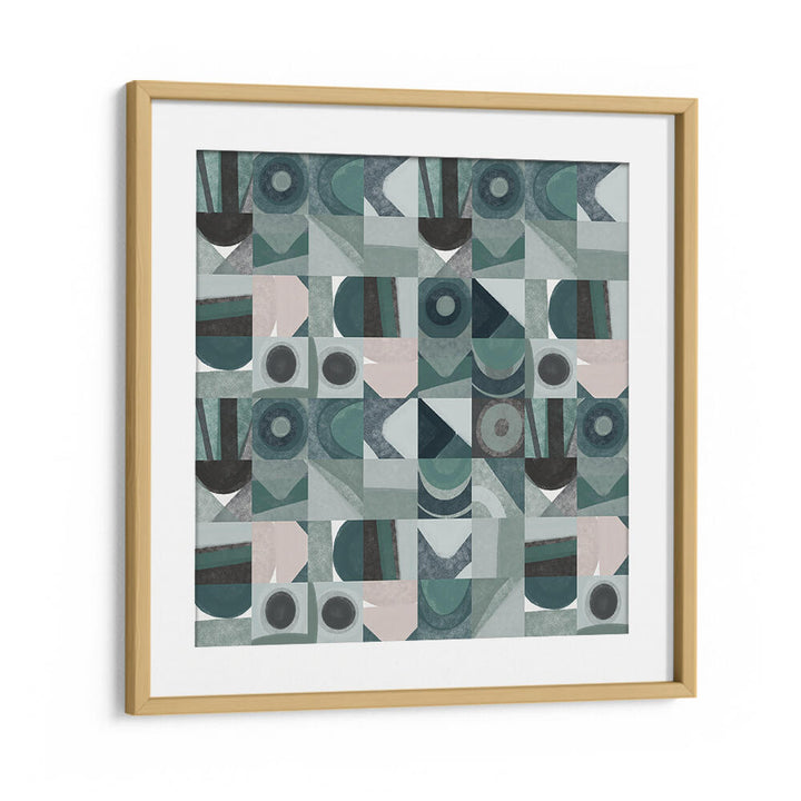 MID CENTURY GRID PATTERN FOUR , ABSTRACT PAINTINGS