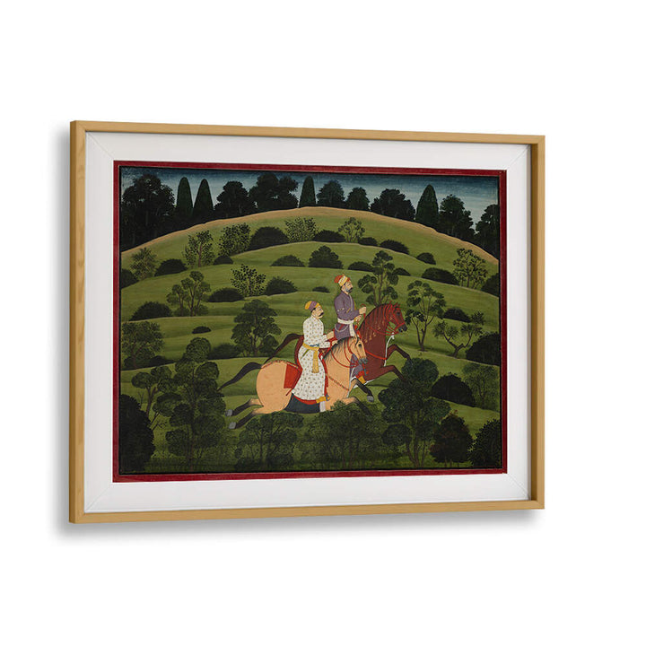 RIDERS THROUGH THE VERDANT HILLS , INDIAN ART PAINTINGS